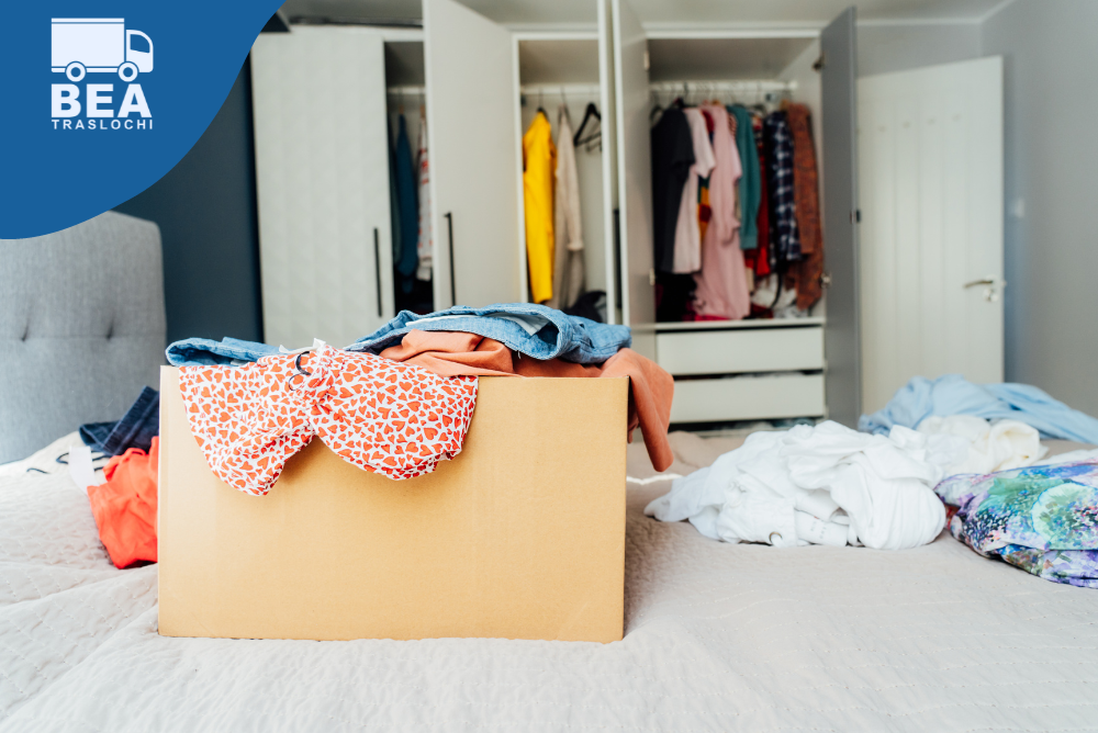 scatole per il decluttering